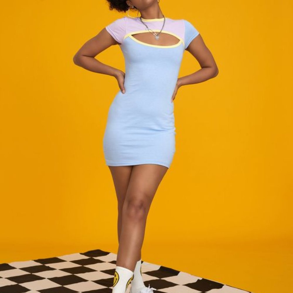 Party's Up The Street Colorblock Dress